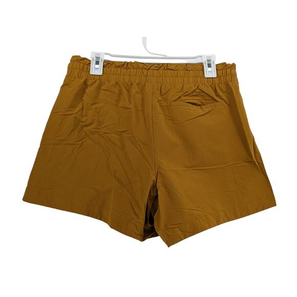 Gap Fit Casual Shorts M Camel Tan High Rise Elastic Waist Everyday Lounge Staple - Picture 2 of 8